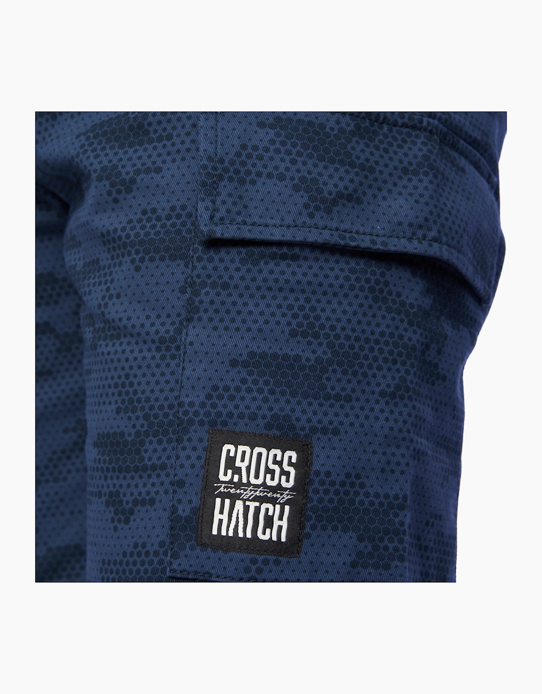 Crosshatch Janscore Mens Elastic Waist Cargo Shorts Navy