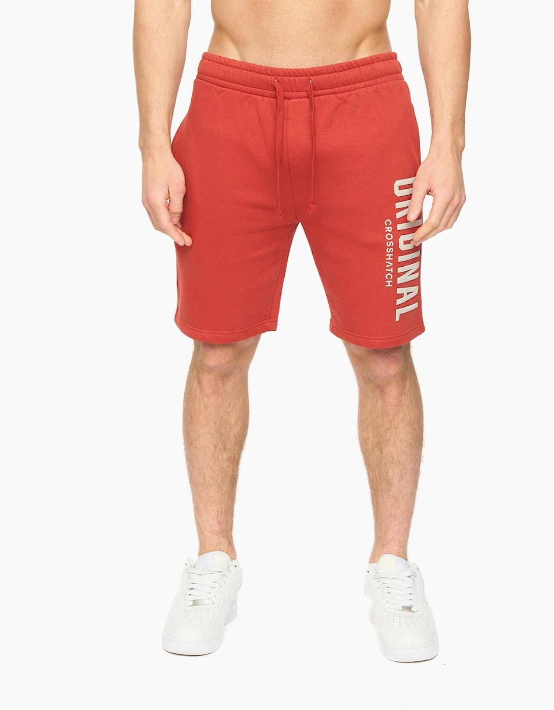 Crosshatch Kensby Mens Jogging Shorts Red