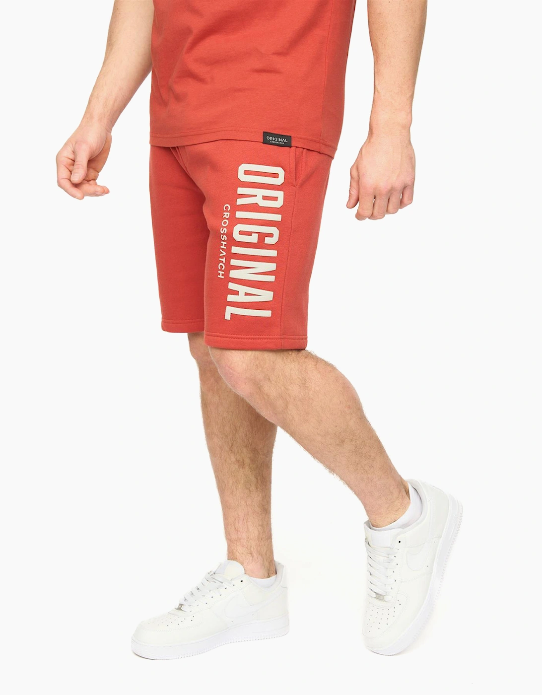Crosshatch Kensby Mens Jogging Shorts Red