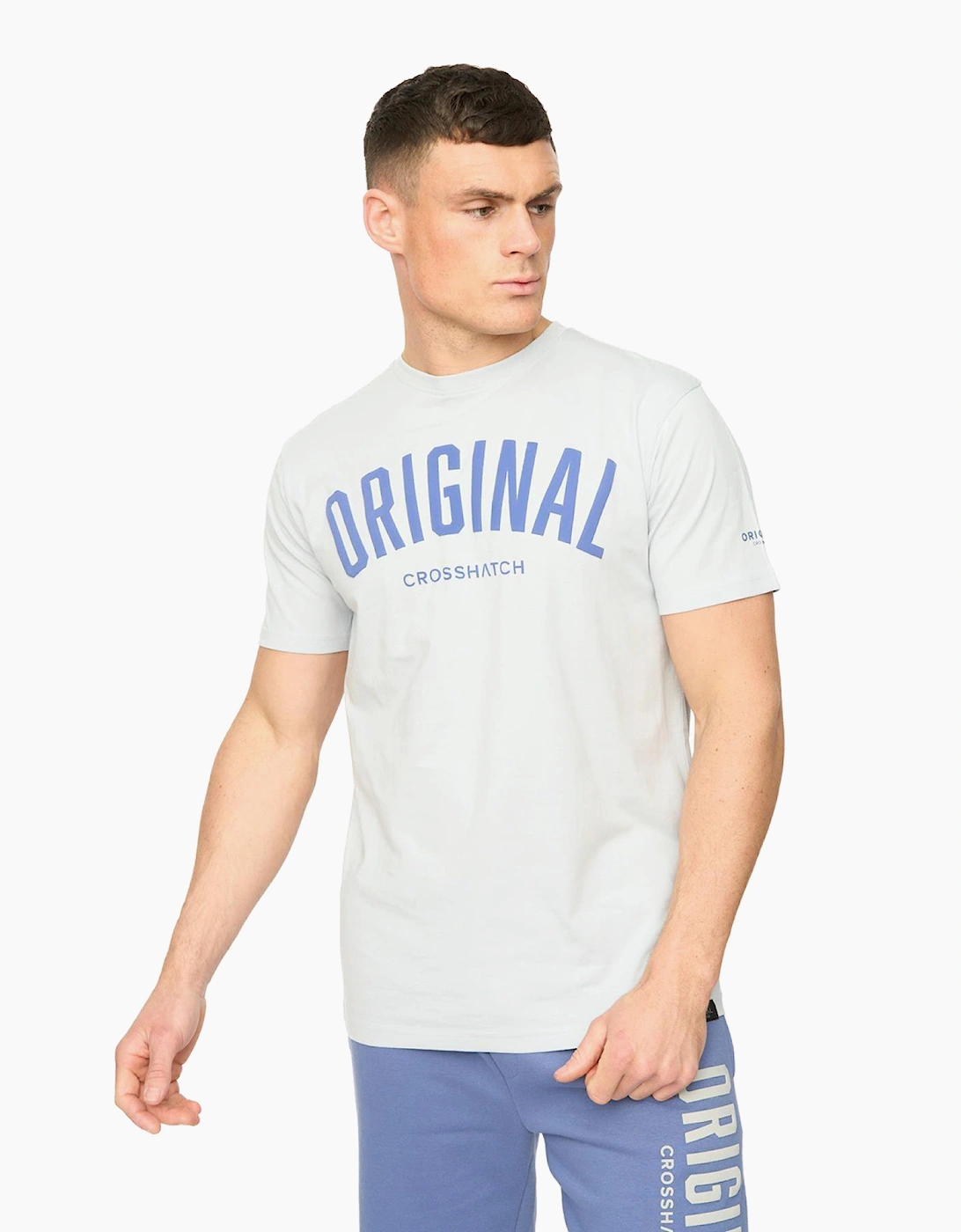 Crosshatch Kensby Mens T-Shirt Light Blue