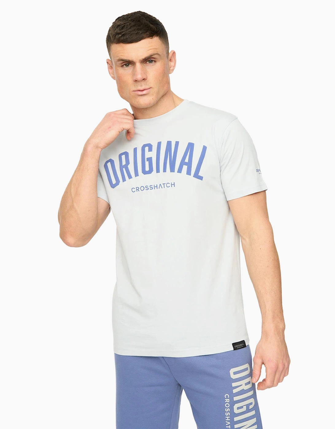 Crosshatch Kensby Mens T-Shirt Light Blue