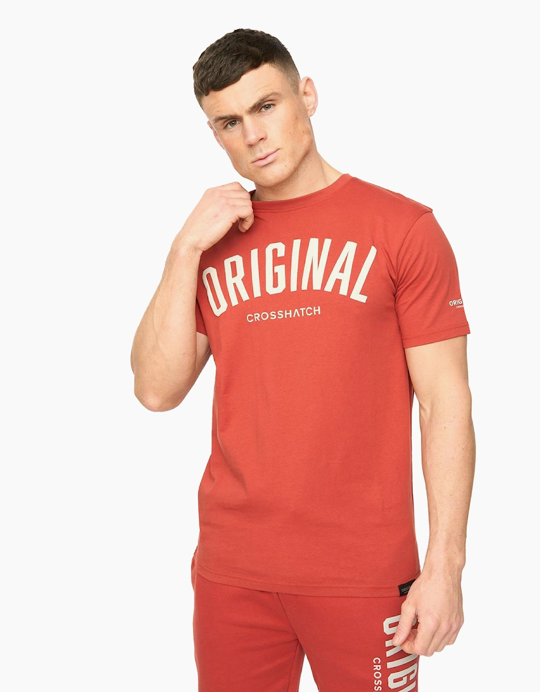 Crosshatch Kensby Mens T-Shirt Red