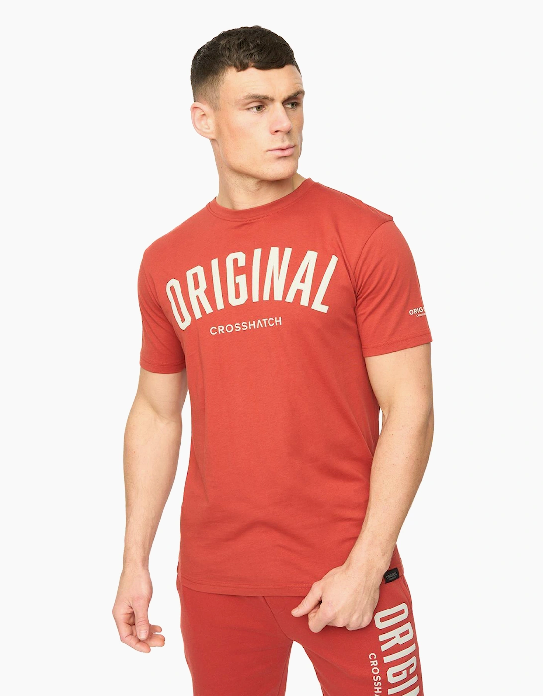 Crosshatch Kensby Mens T-Shirt Red