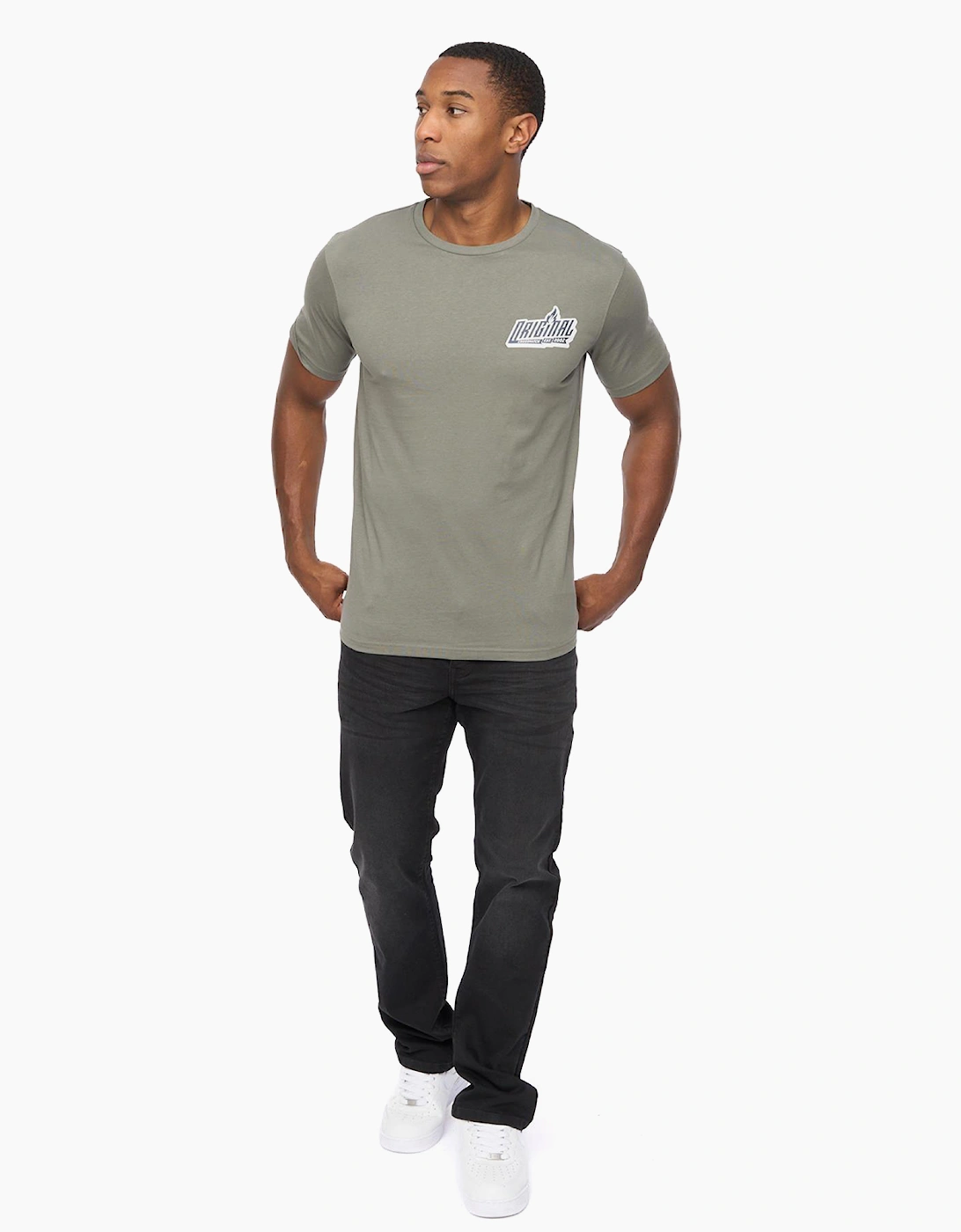 Crosshatch Jampstead Mens T-Shirt Olive / Green