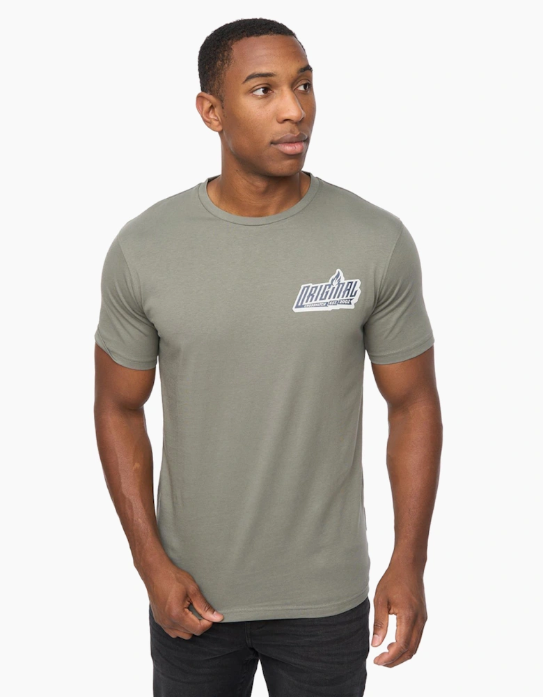 Crosshatch Jampstead Mens T-Shirt Olive / Green