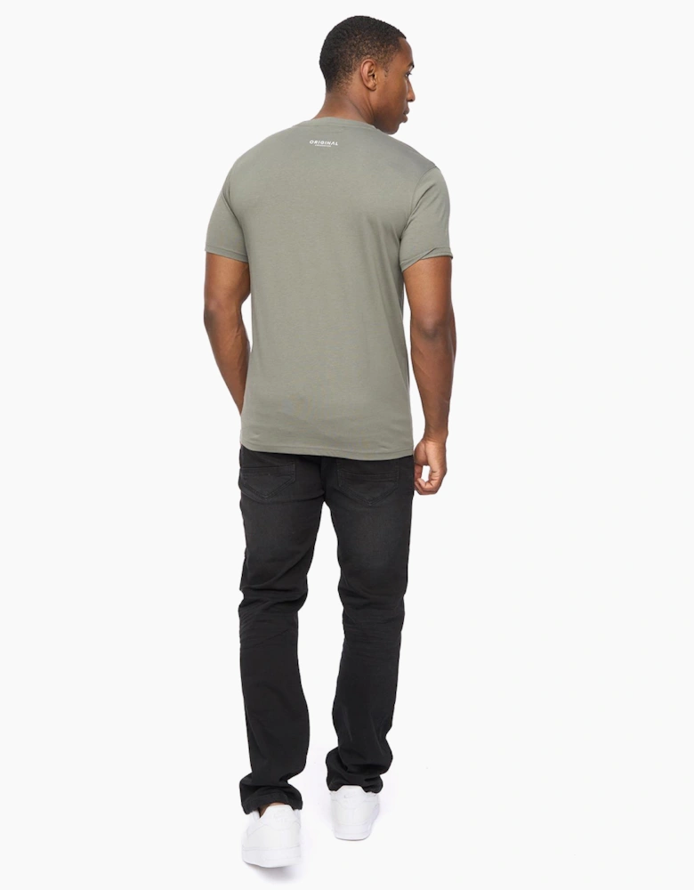 Crosshatch Jampstead Mens T-Shirt Olive / Green
