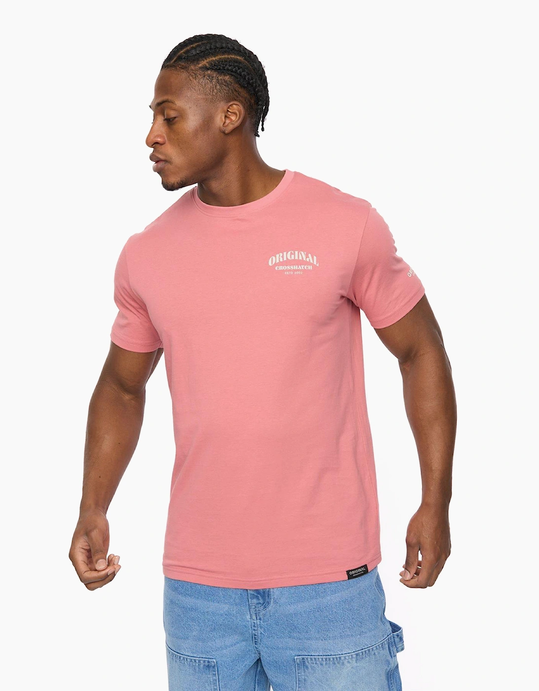 Crosshatch Labstock Mens T-Shirt Pink
