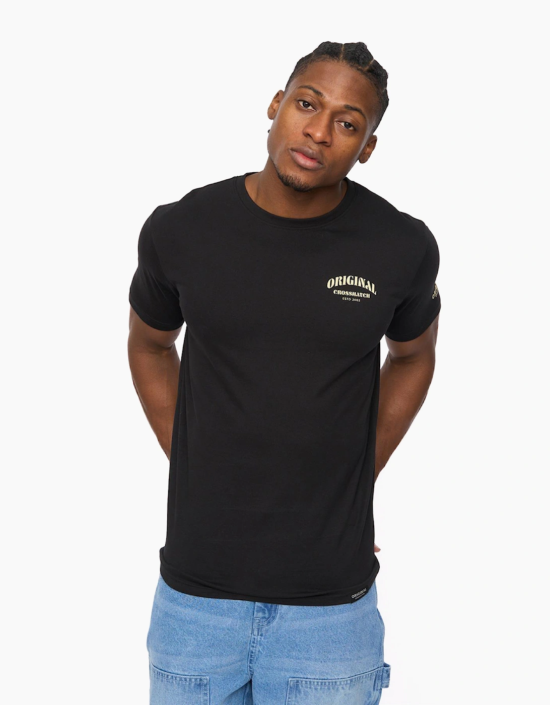 Crosshatch Labstock Mens T-Shirt Black