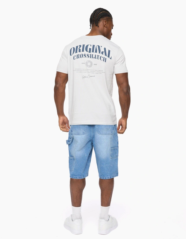 Crosshatch Labstock Mens T-Shirt Light Blue