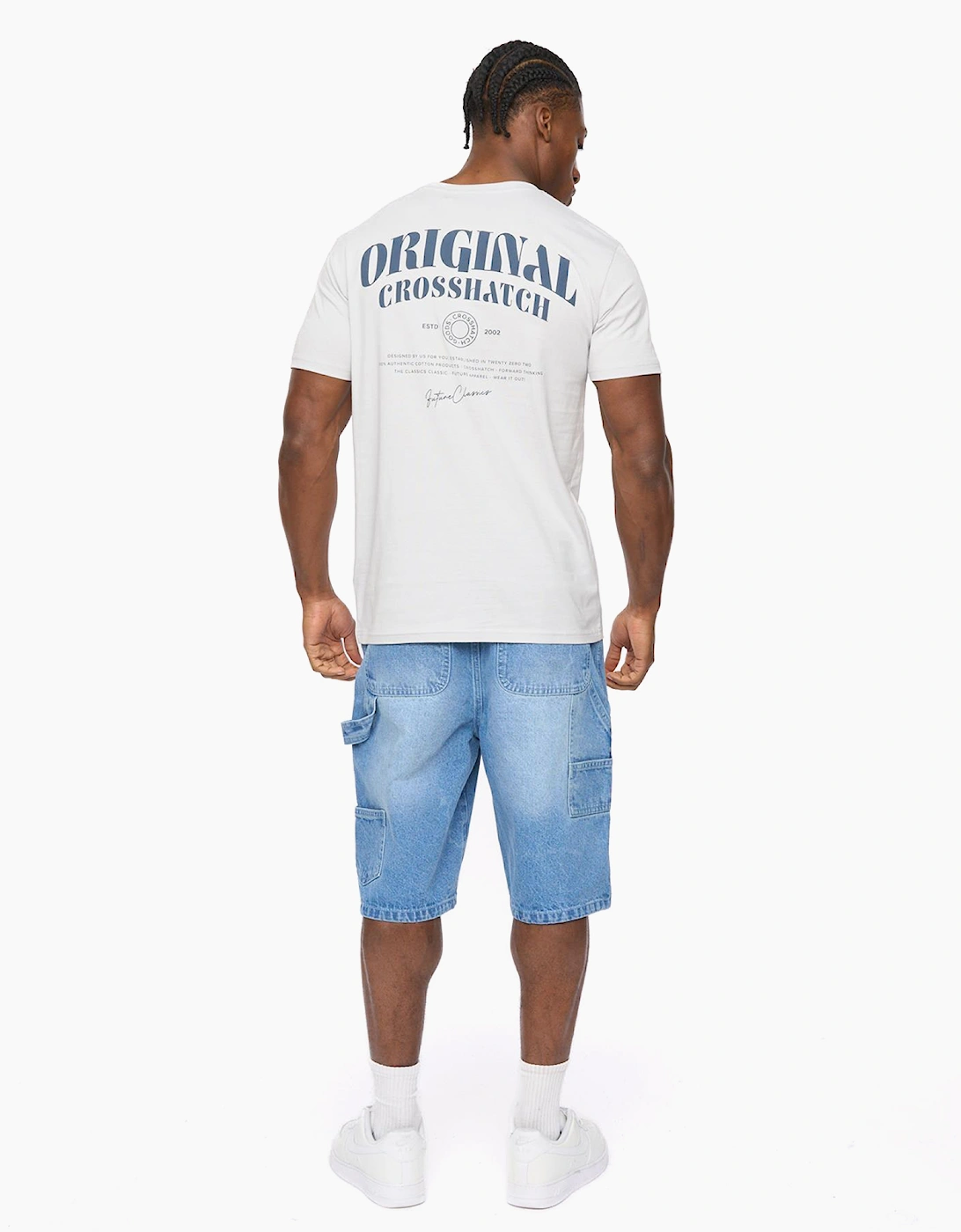 Crosshatch Labstock Mens T-Shirt Light Blue