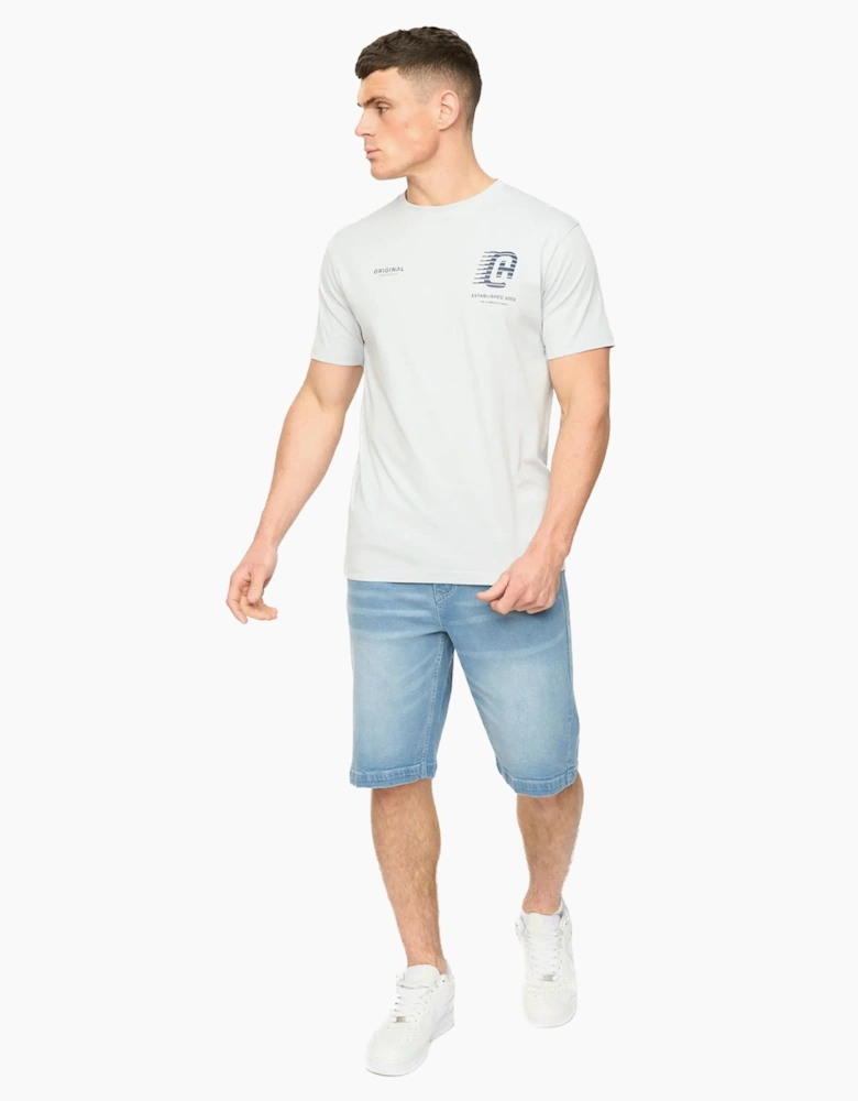 Crosshatch Morville Mens T-Shirt Light Blue