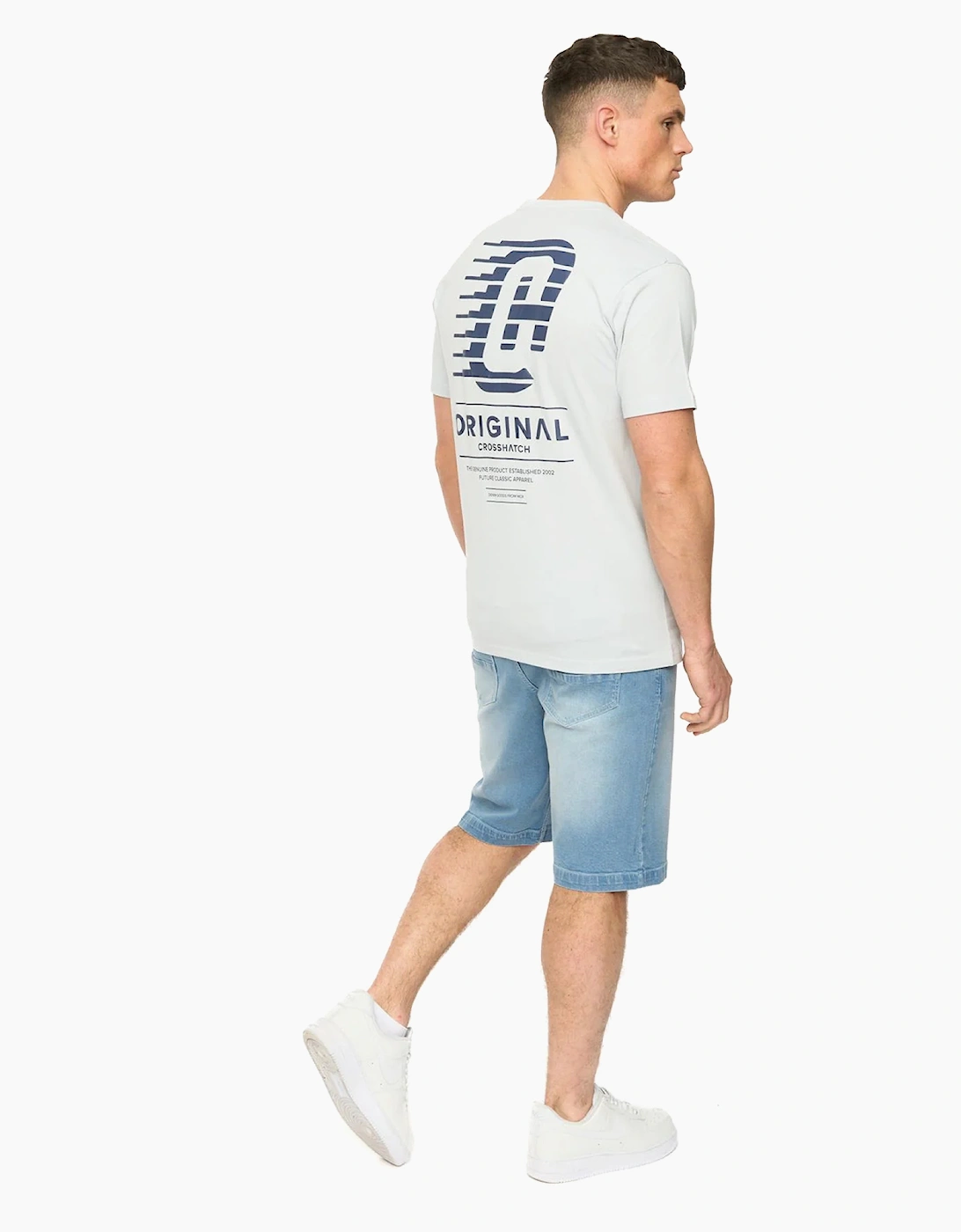 Crosshatch Morville Mens T-Shirt Light Blue