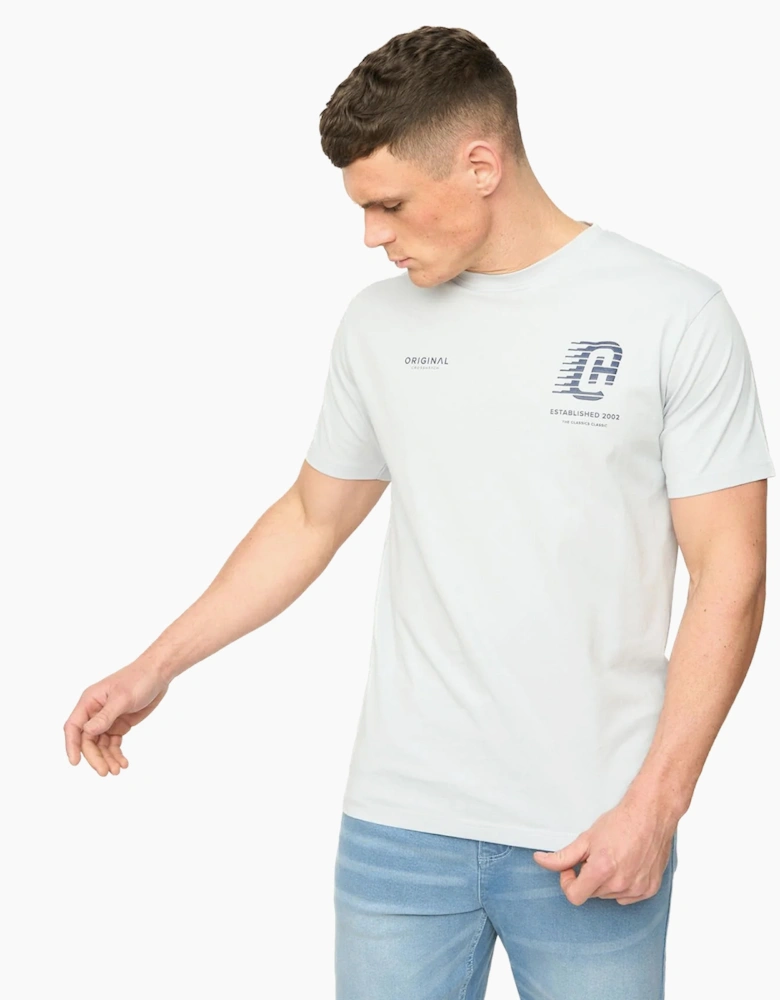 Crosshatch Morville Mens T-Shirt Light Blue