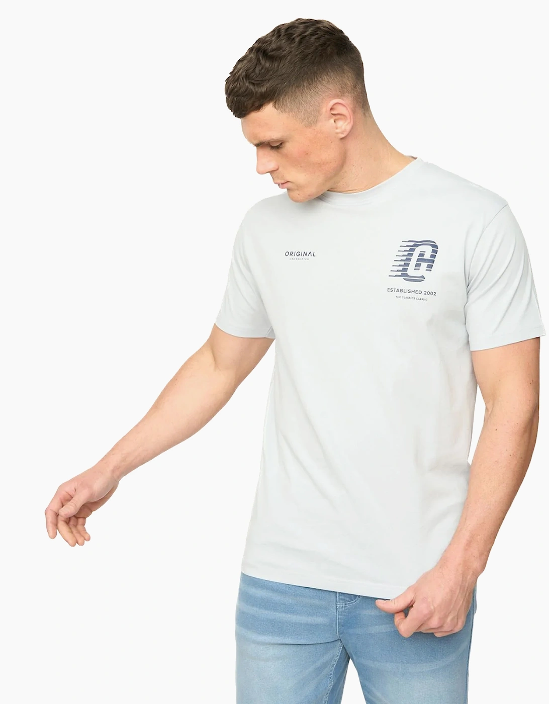 Crosshatch Morville Mens T-Shirt Light Blue