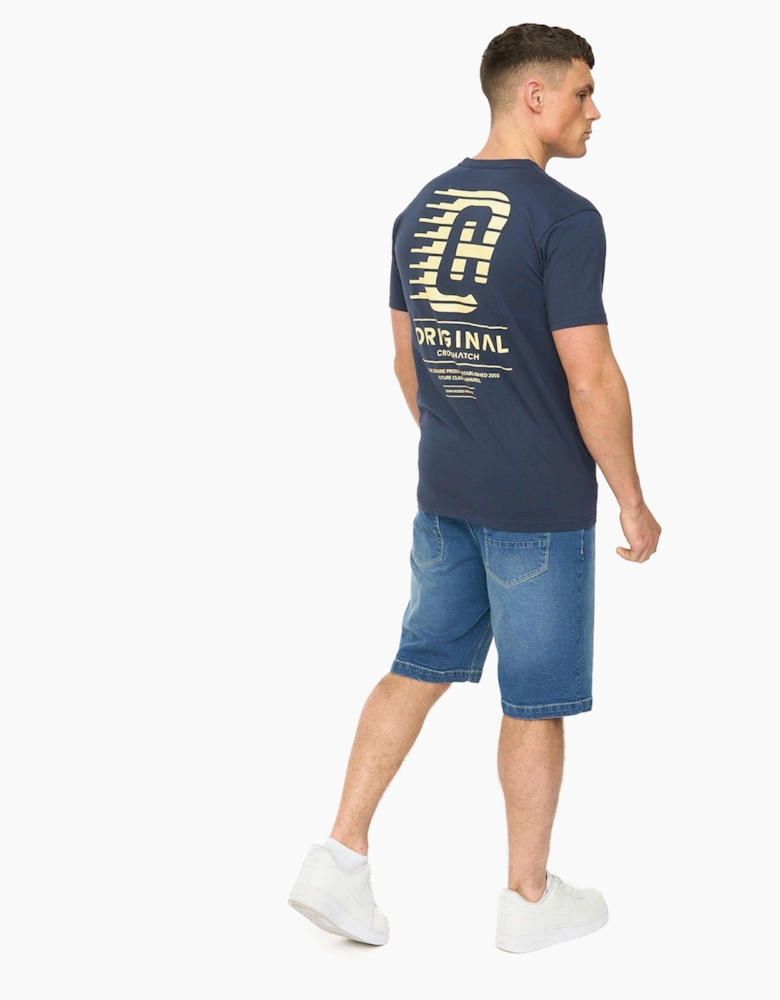 Crosshatch Morville Mens T-Shirt Navy