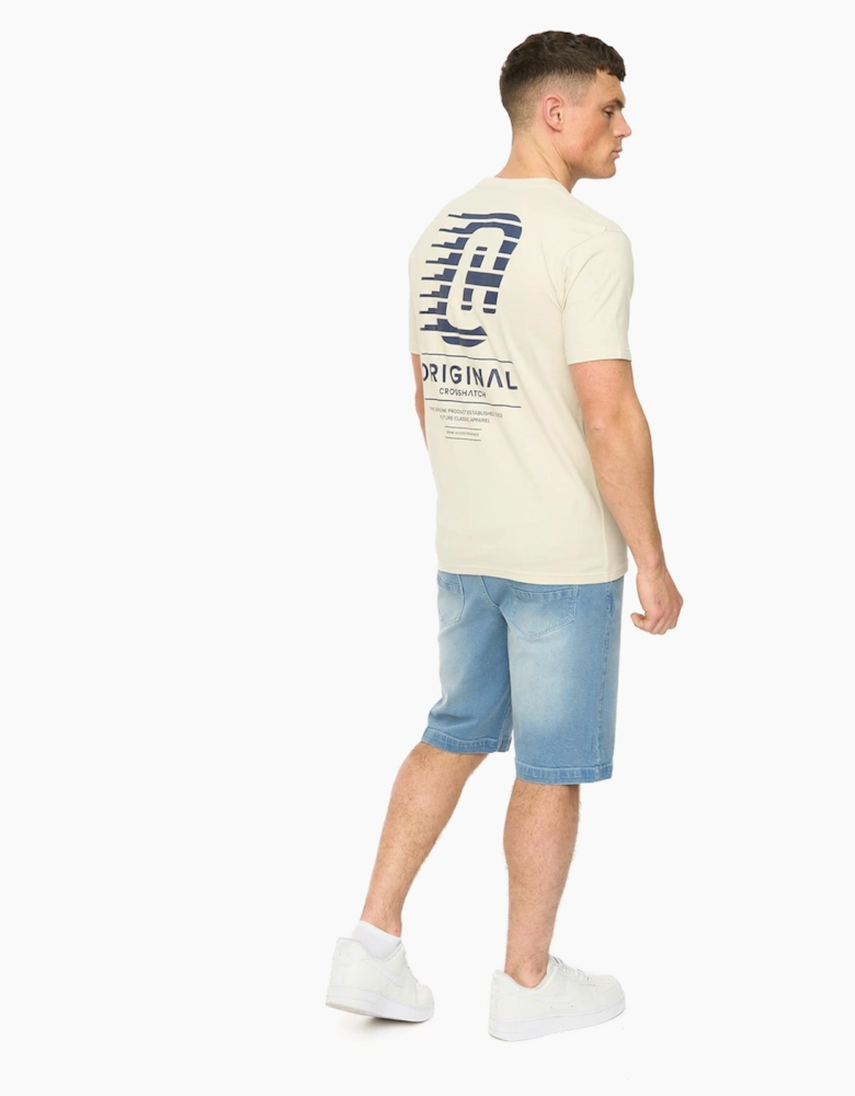 Crosshatch Morville Mens T-Shirt Neutral / Off White