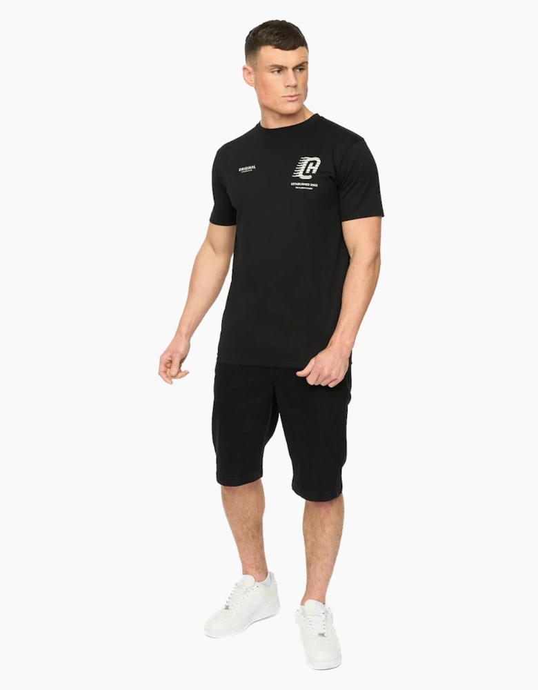 Crosshatch Morville Mens T-Shirt Black