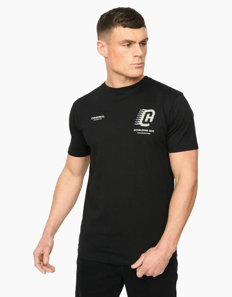 Crosshatch Morville Mens T-Shirt Black
