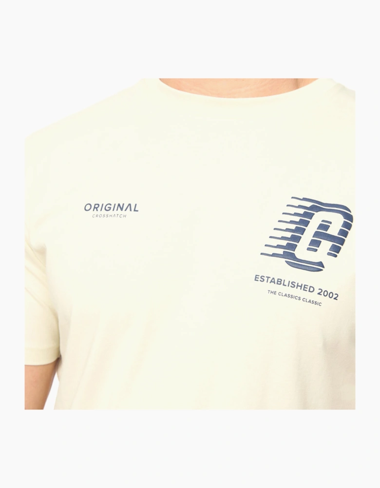 Crosshatch Morville Mens T-Shirt Neutral / Off White