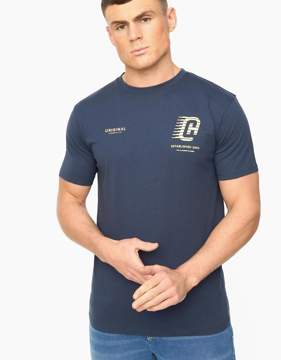 Crosshatch Morville Mens T-Shirt Navy