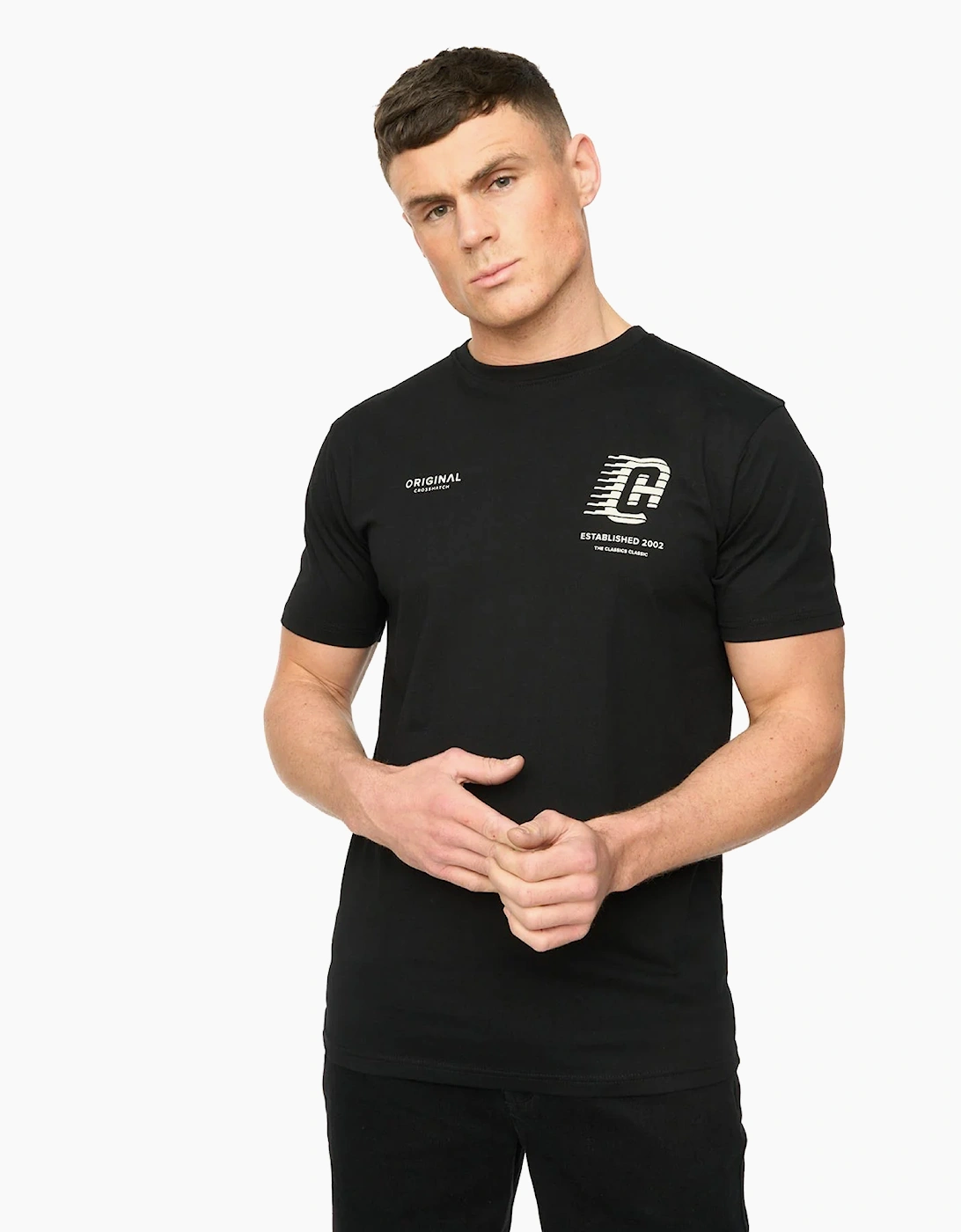 Crosshatch Morville Mens T-Shirt Black