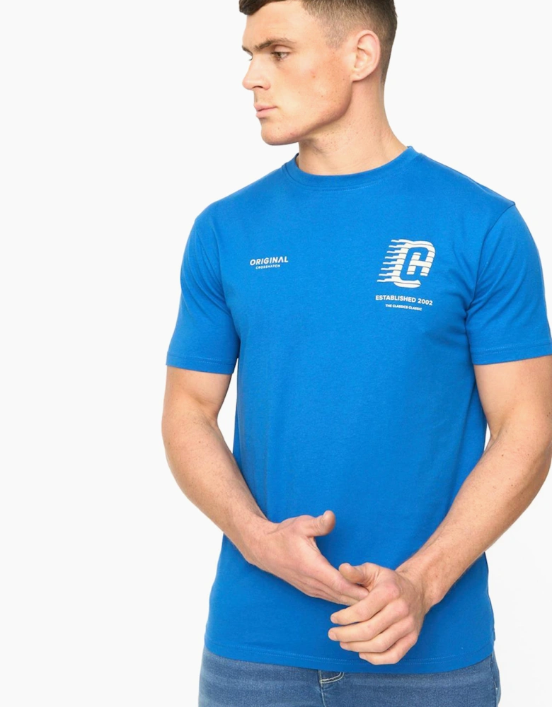 Crosshatch Morville Mens T-Shirt Royal Blue