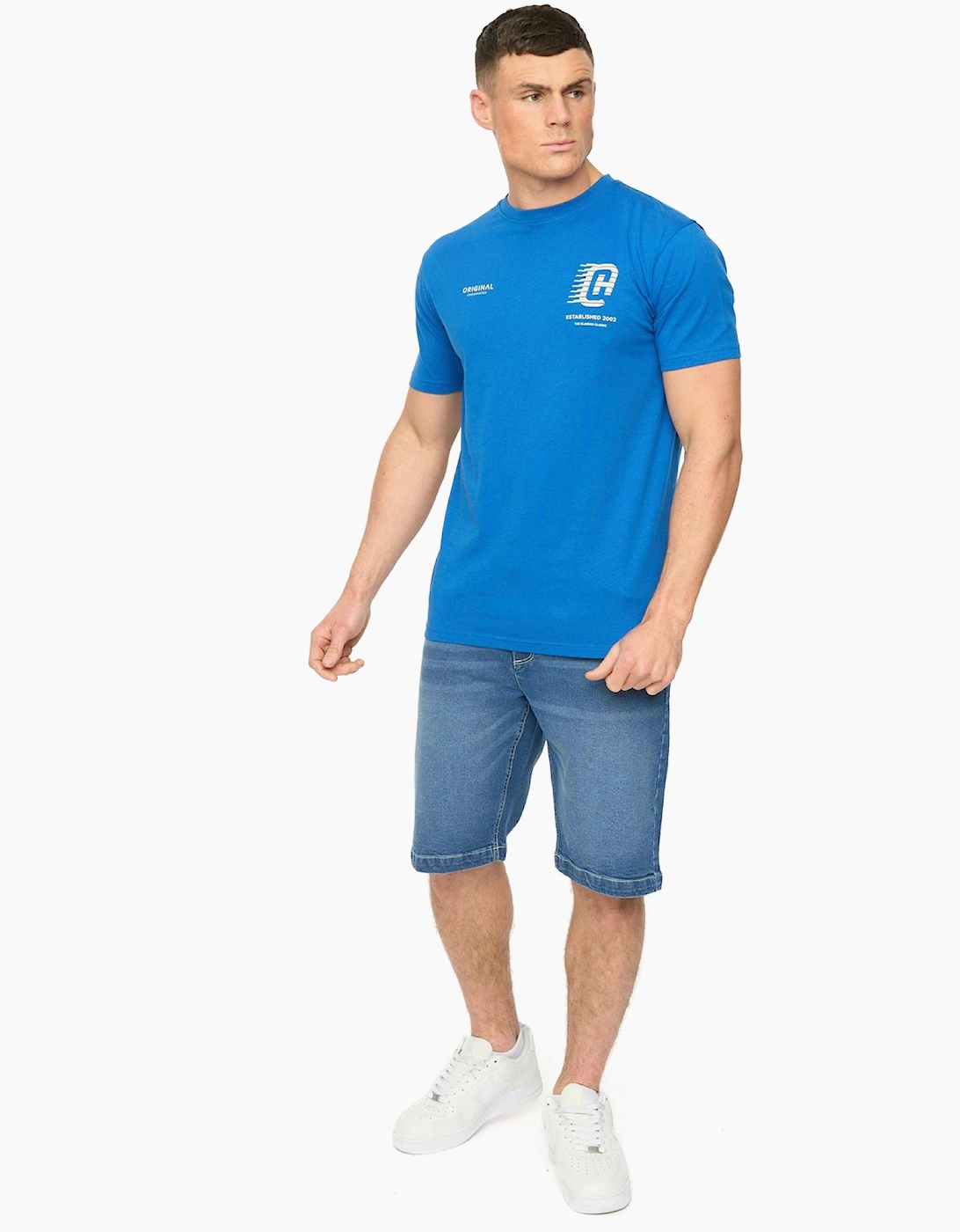 Crosshatch Morville Mens T-Shirt Royal Blue