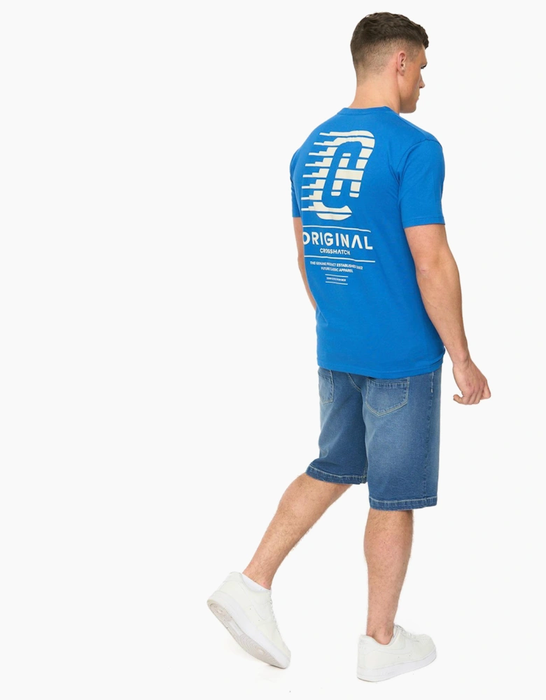 Crosshatch Morville Mens T-Shirt Royal Blue