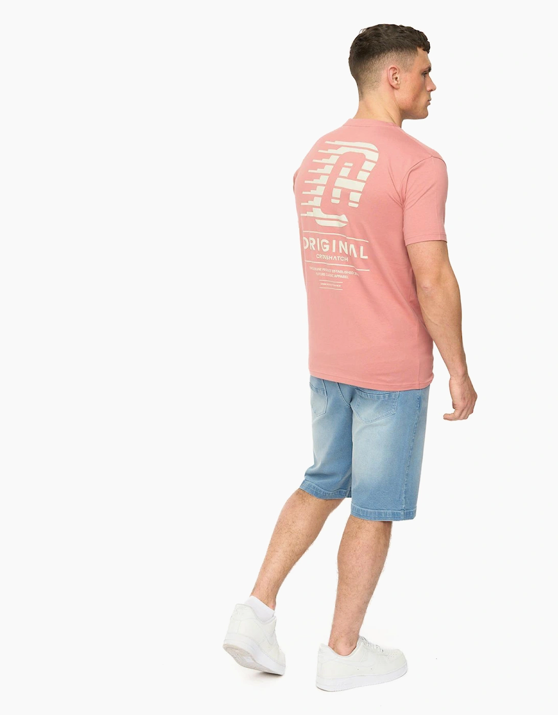 Crosshatch Morville Mens T-Shirt Pink