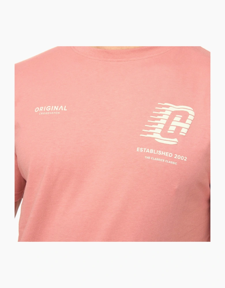 Crosshatch Morville Mens T-Shirt Pink