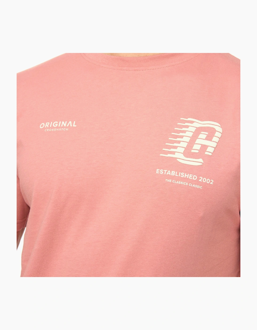 Crosshatch Morville Mens T-Shirt Pink