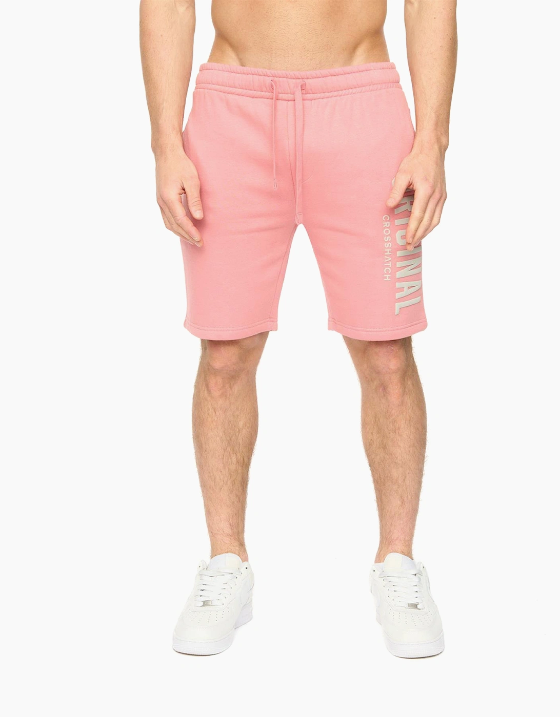 Crosshatch Kensby Mens Jogging Shorts Pink