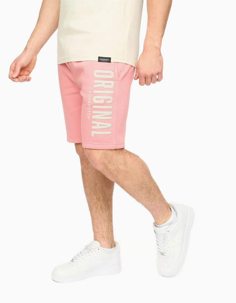 Crosshatch Kensby Mens Jogging Shorts Pink