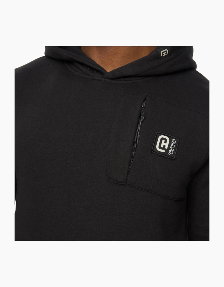 Crosshatch Portville Mens Hoodie Black