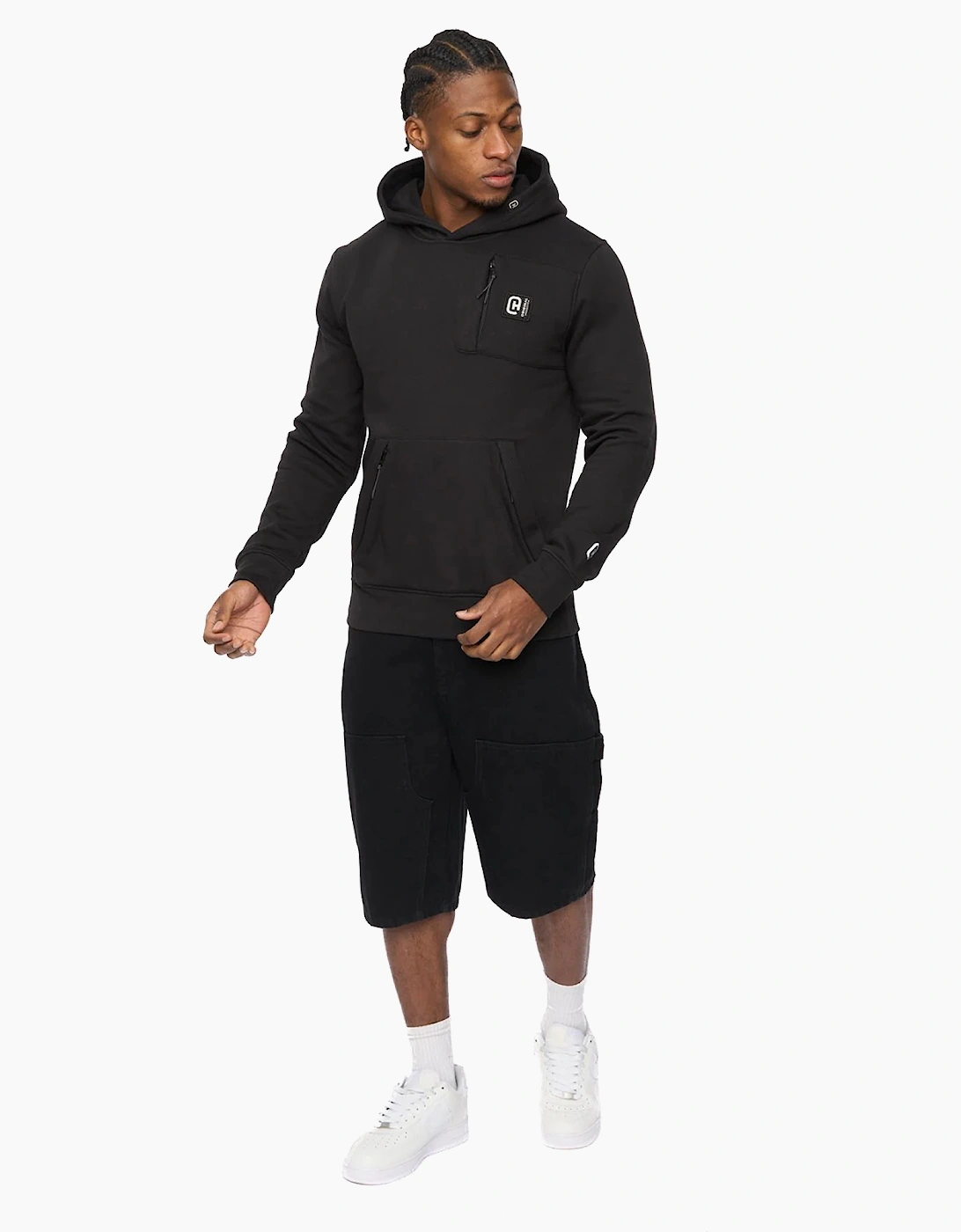 Crosshatch Portville Mens Hoodie Black