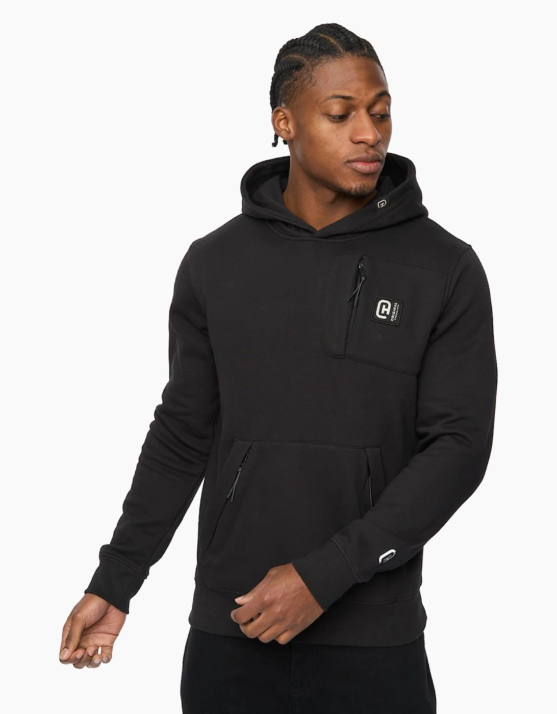 Crosshatch Portville Mens Hoodie Black