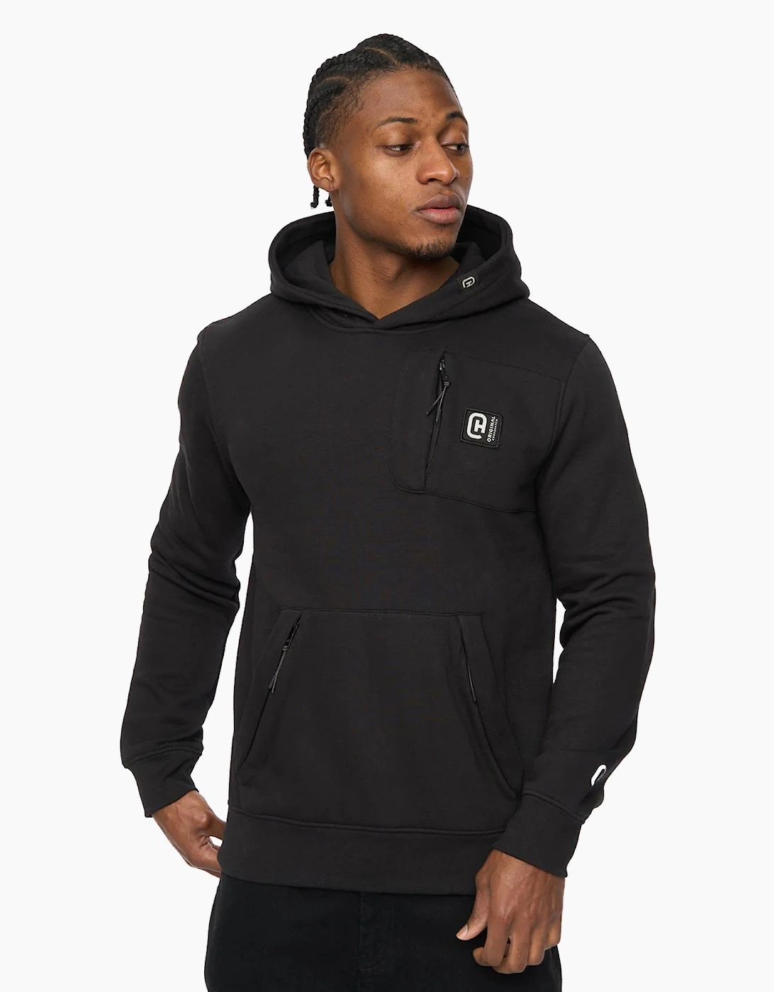 Crosshatch Portville Mens Hoodie Black