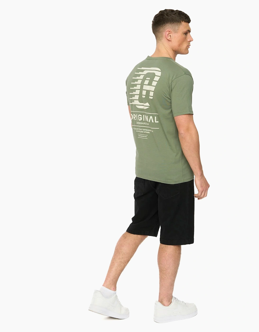 Crosshatch Morville Mens T-Shirt Olive / Green