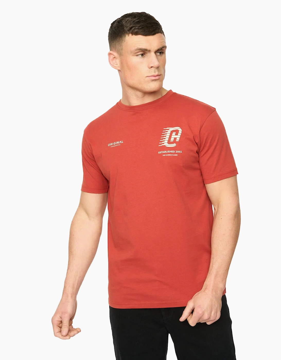 Crosshatch Morville Mens T-Shirt Red