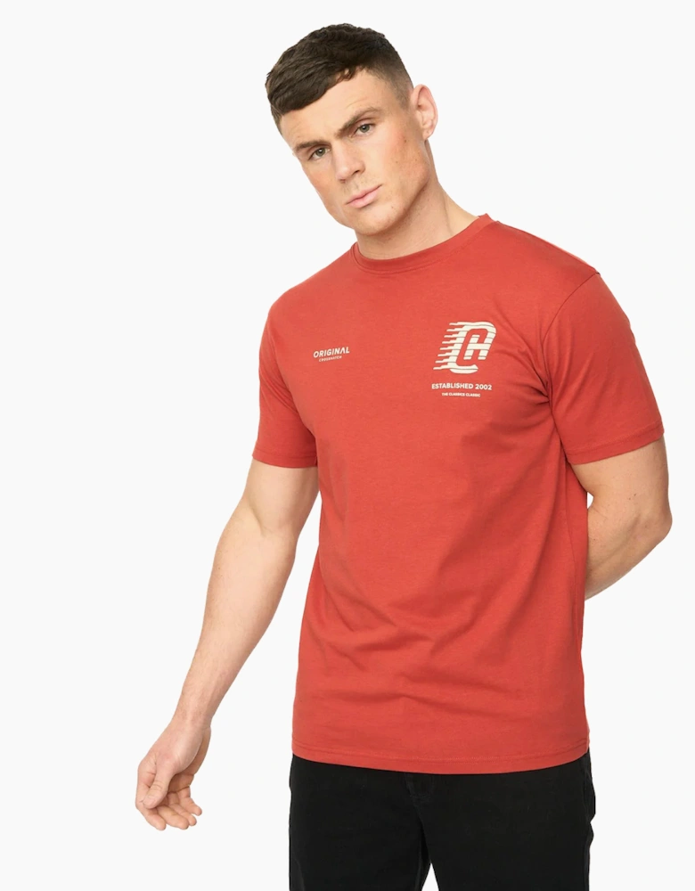 Crosshatch Morville Mens T-Shirt Red