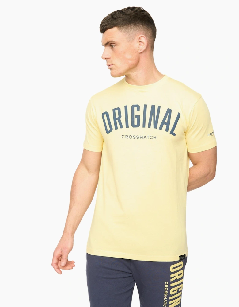 Crosshatch Kensby Mens T-Shirt Yellow