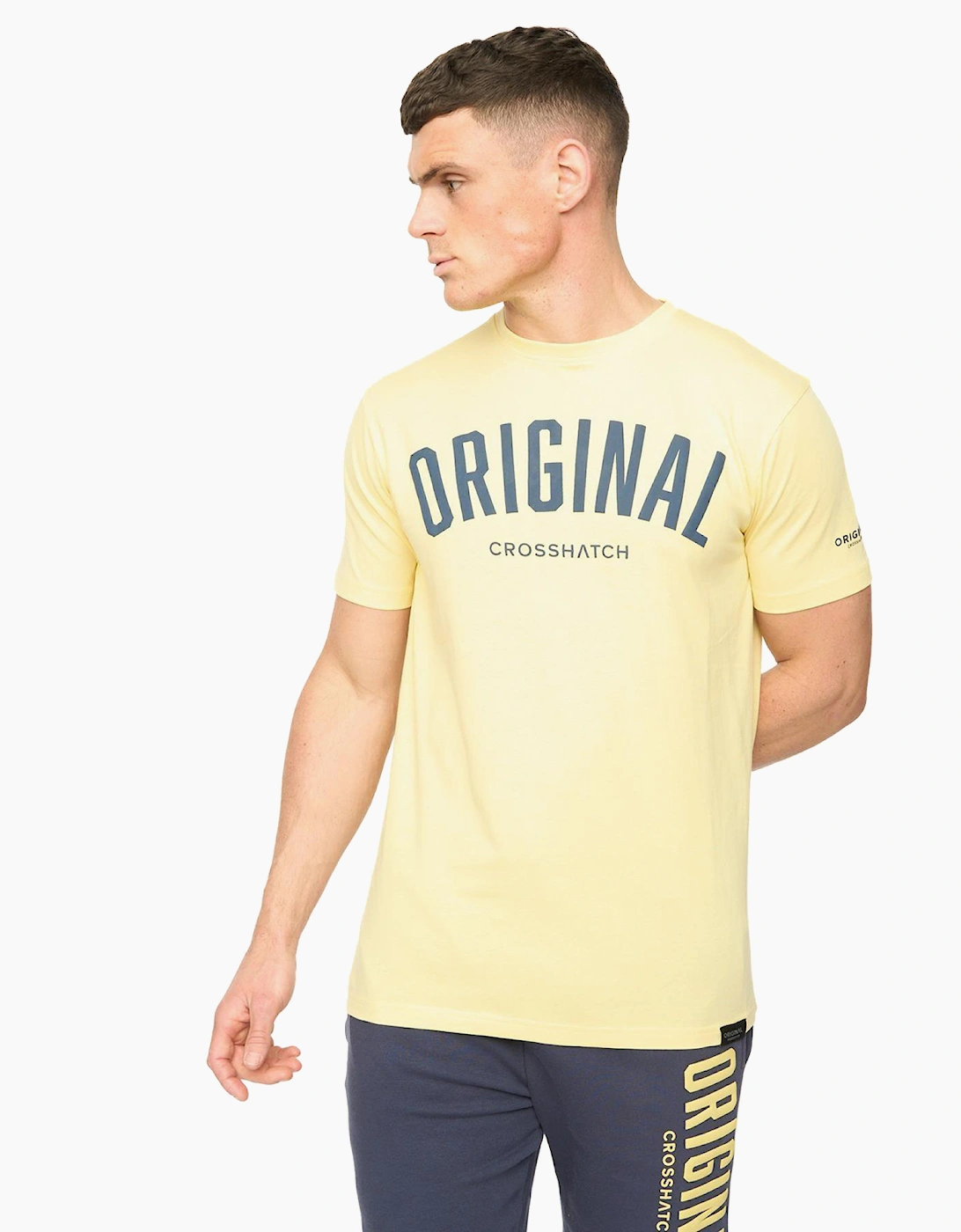 Crosshatch Kensby Mens T-Shirt Yellow