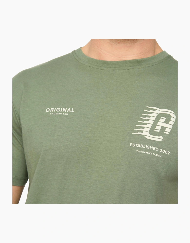 Crosshatch Morville Mens T-Shirt Olive / Green