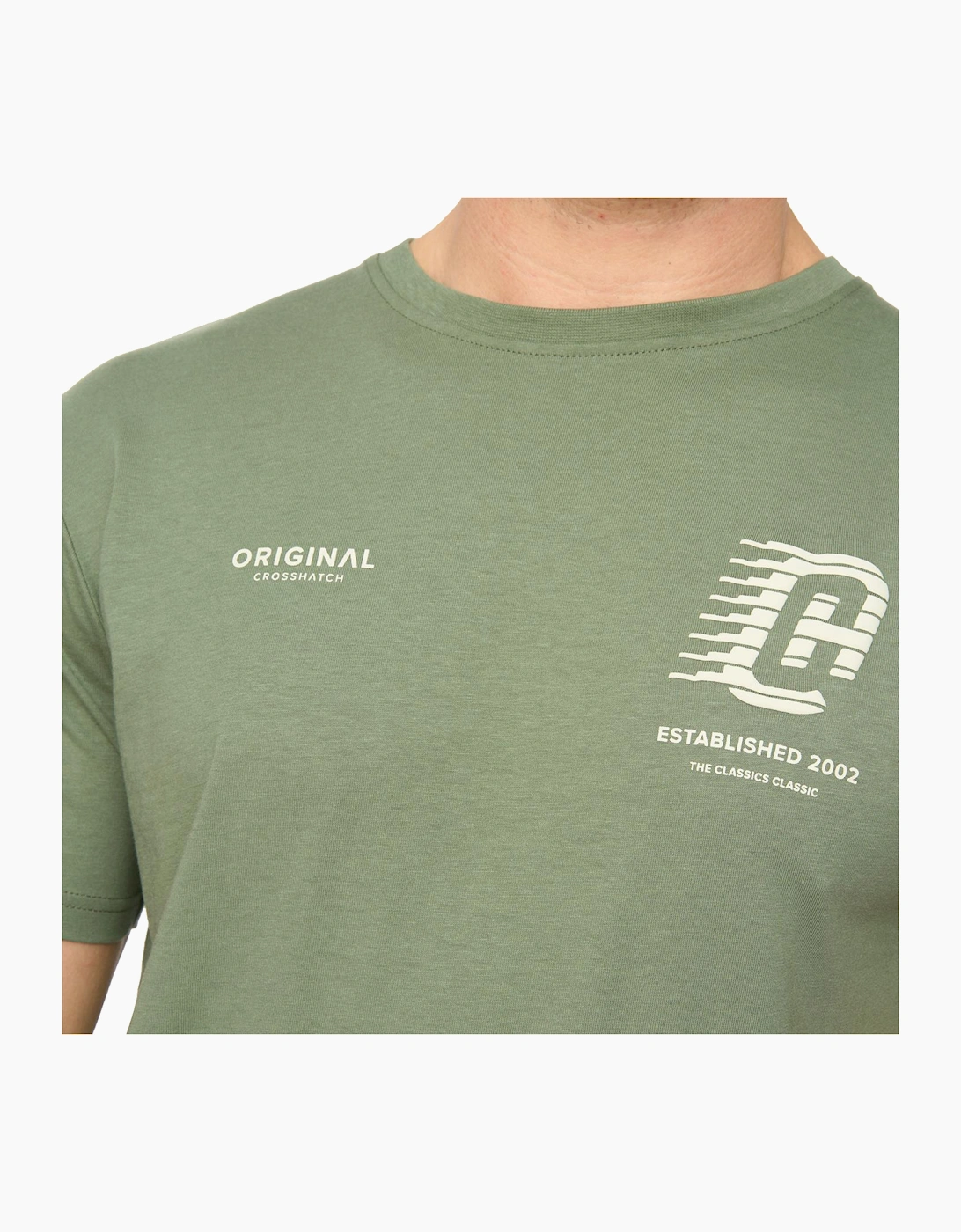 Crosshatch Morville Mens T-Shirt Olive / Green