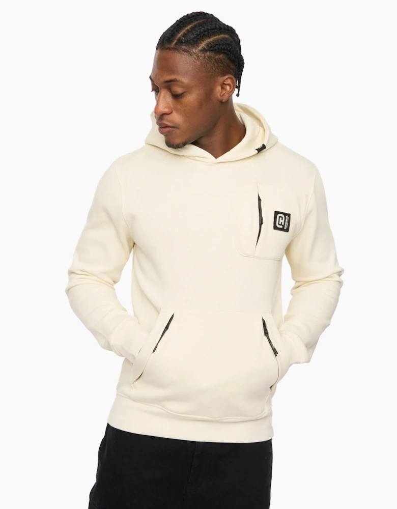 Crosshatch Portville Mens Hoodie Neutral / Off White