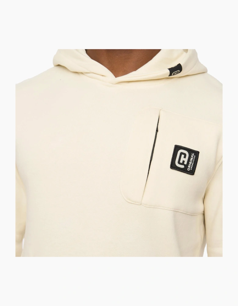 Crosshatch Portville Mens Hoodie Neutral / Off White