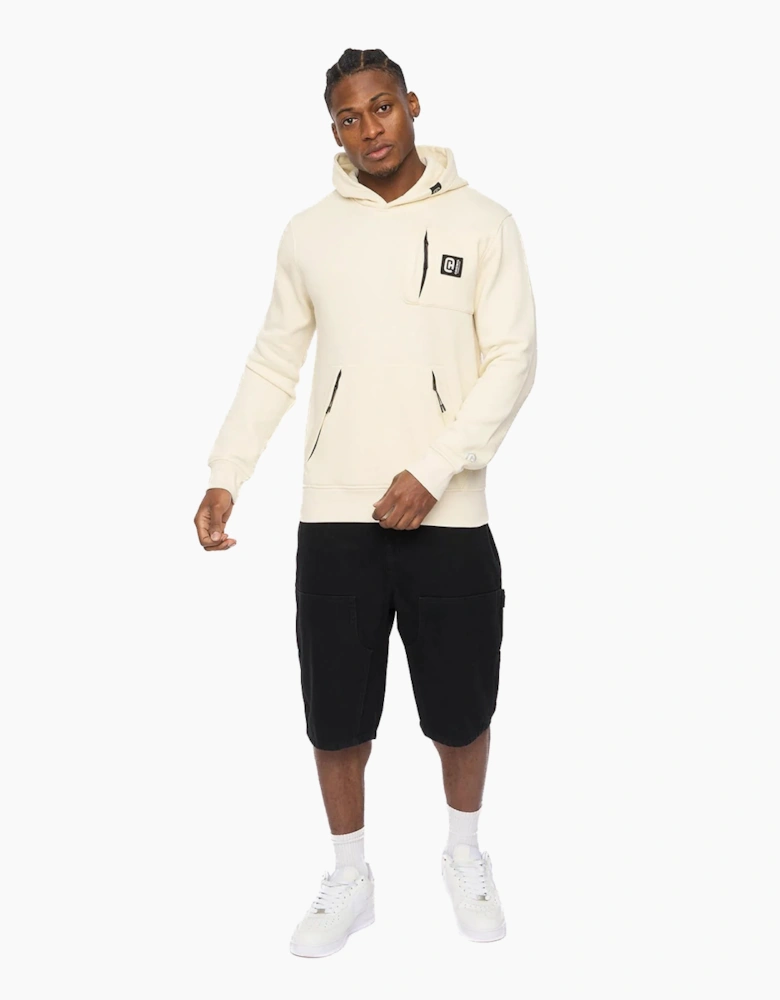 Crosshatch Portville Mens Hoodie Neutral / Off White