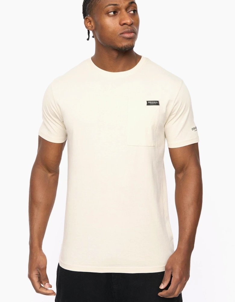 Crosshatch Portville Mens T-Shirt Neutral / Off White