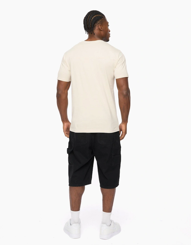 Crosshatch Portville Mens T-Shirt Neutral / Off White