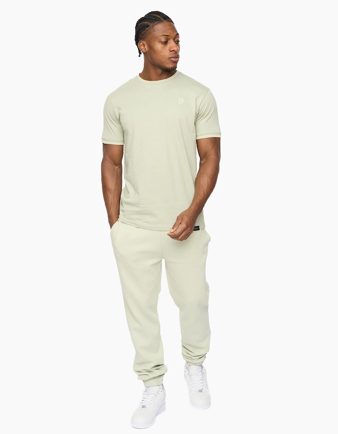 Crosshatch Preece Mens Joggers Light Olive / Green